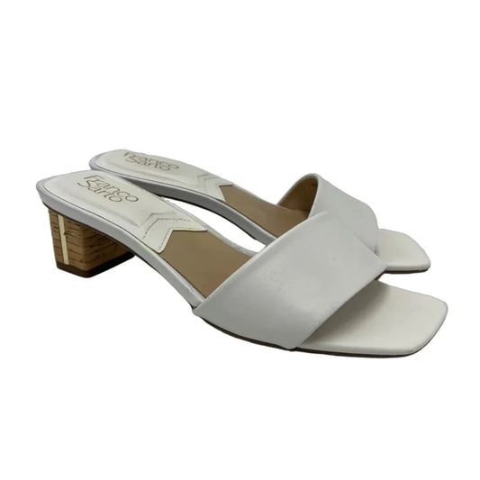 Shoes Heels Block By Franco Sarto In White, Size: 7.5