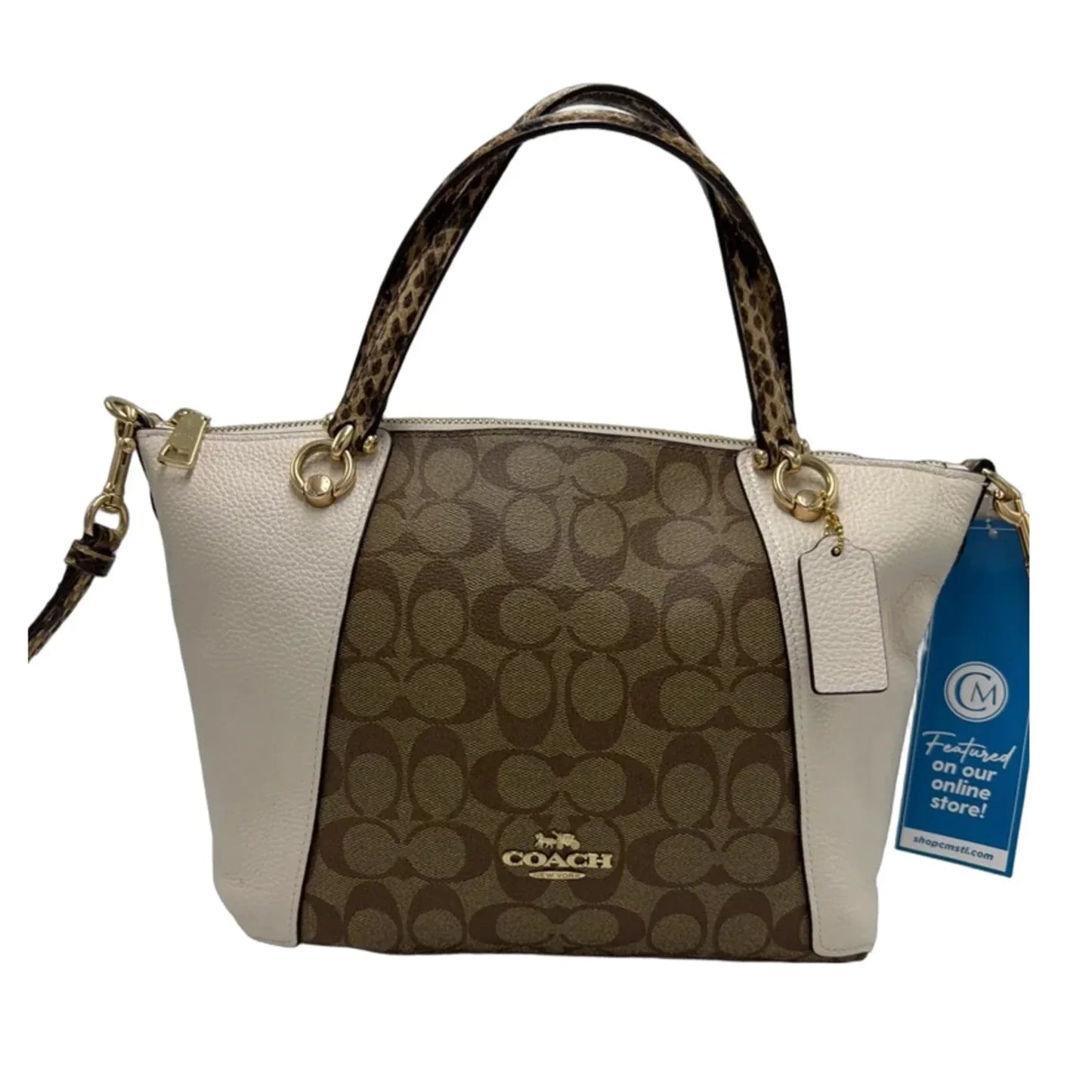 Coach Kacey Snake Embossed Designer Handbag