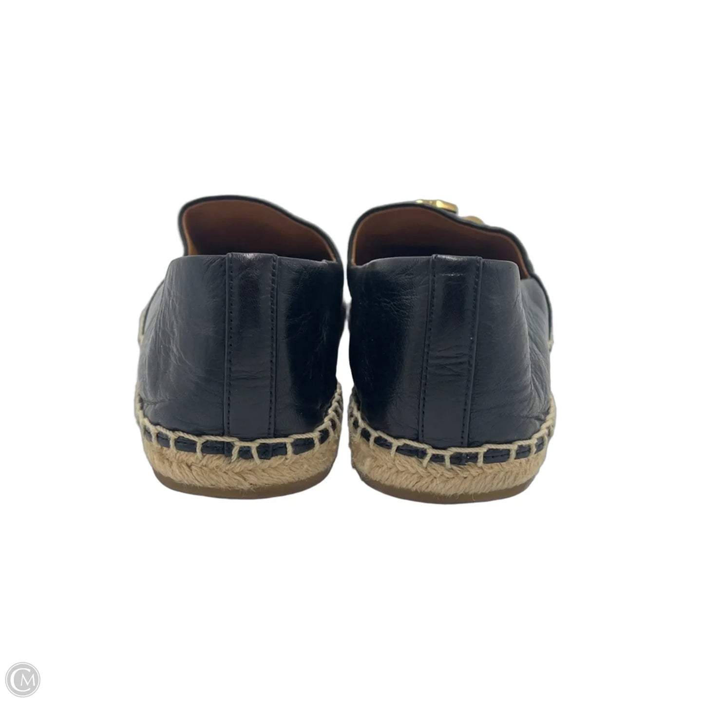 Shoes Designer By Tory Burch In Black & Gold, Size: 10.5