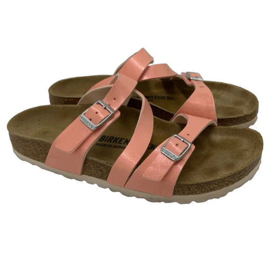 Sandals Designer By Birkenstock In Pink, Size: 7