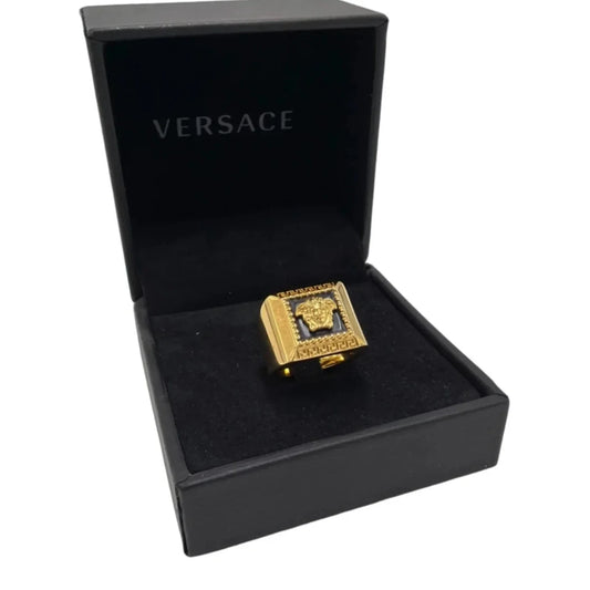 Versace Medusa Signet Luxury Ring, Size: 9.5
