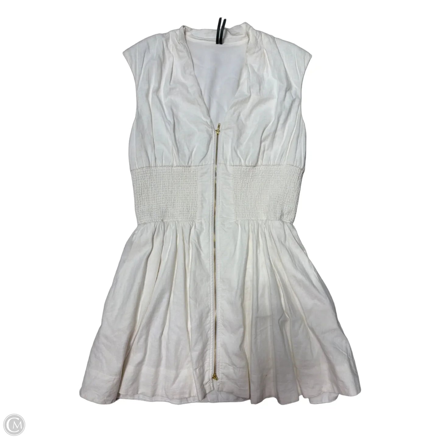 Dress Casual Short By Anthropologie In Cream, Size: L