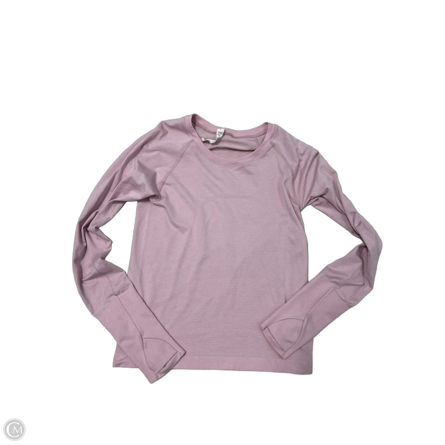 Athletic Top Long Sleeve Crewneck By Lululemon In Pink, Size: S