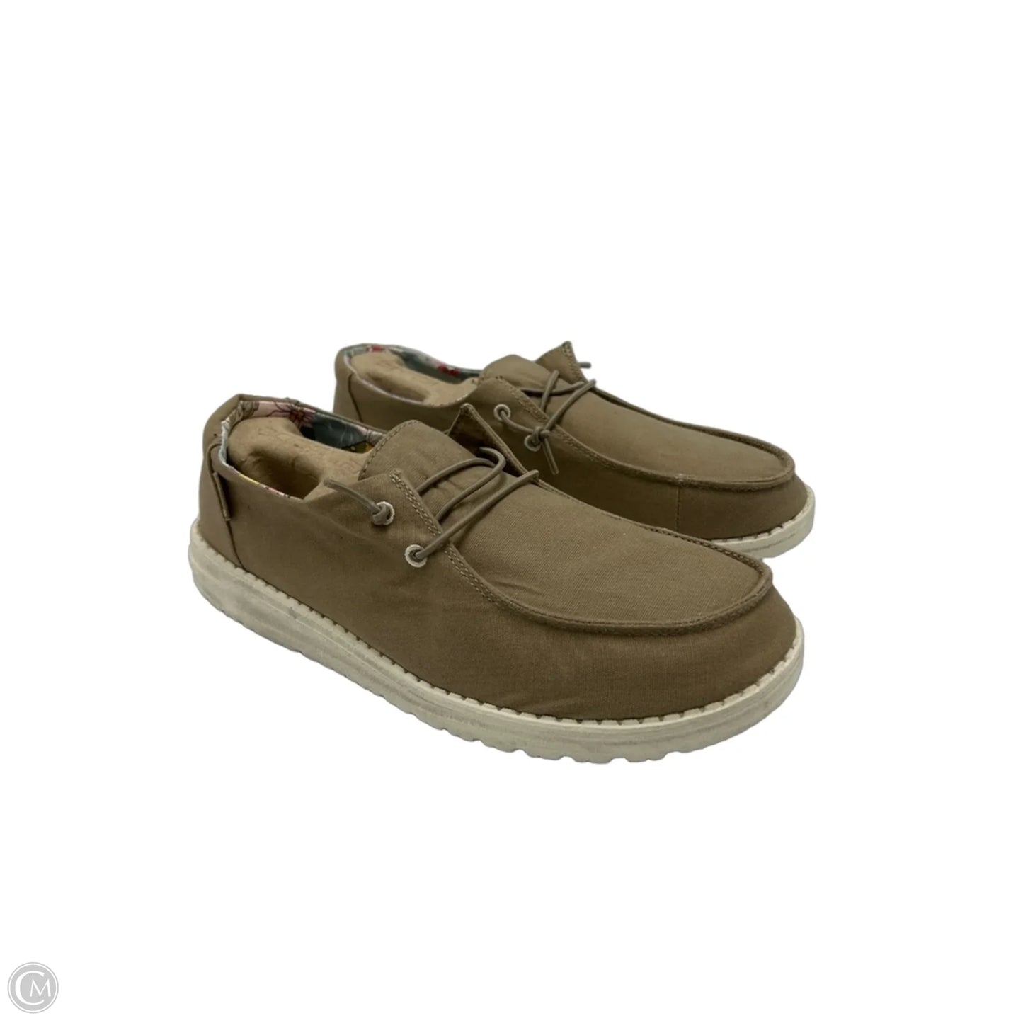 Shoes Flats By Hey Dude In Brown, Size: 11