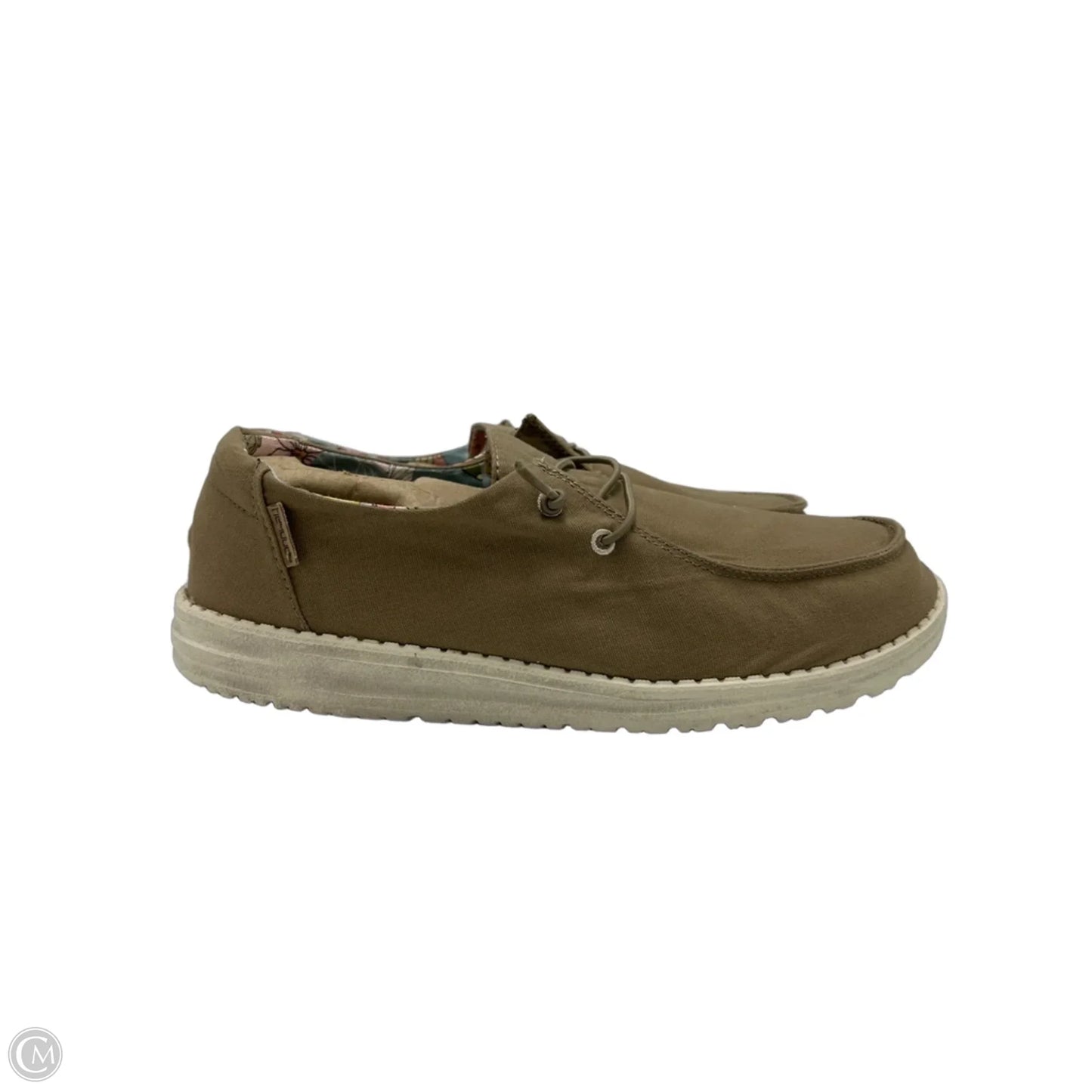 Shoes Flats By Hey Dude In Brown, Size: 11
