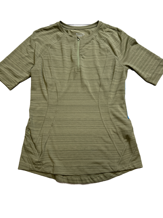 Athletic Top Short Sleeve By Athleta In Green, Size: S