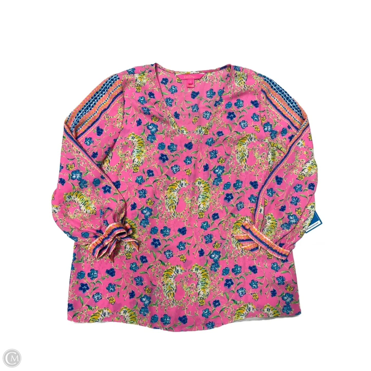 Top Long Sleeve Designer By Lilly Pulitzer In Pink, Size: S