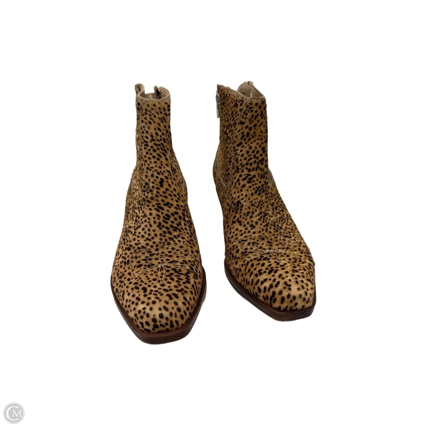 Boots Ankle Heels By Dolce Vita In Animal Print, Size: 9.5