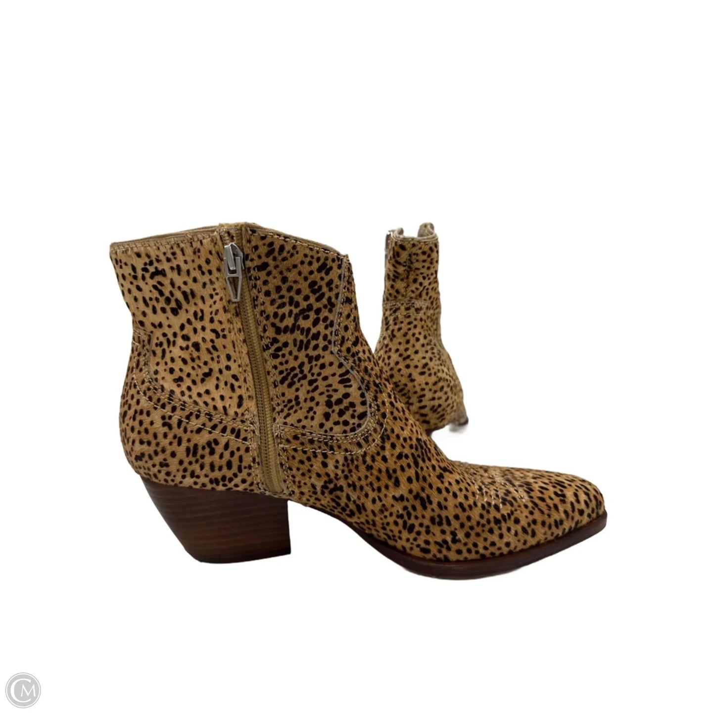 Boots Ankle Heels By Dolce Vita In Animal Print, Size: 9.5
