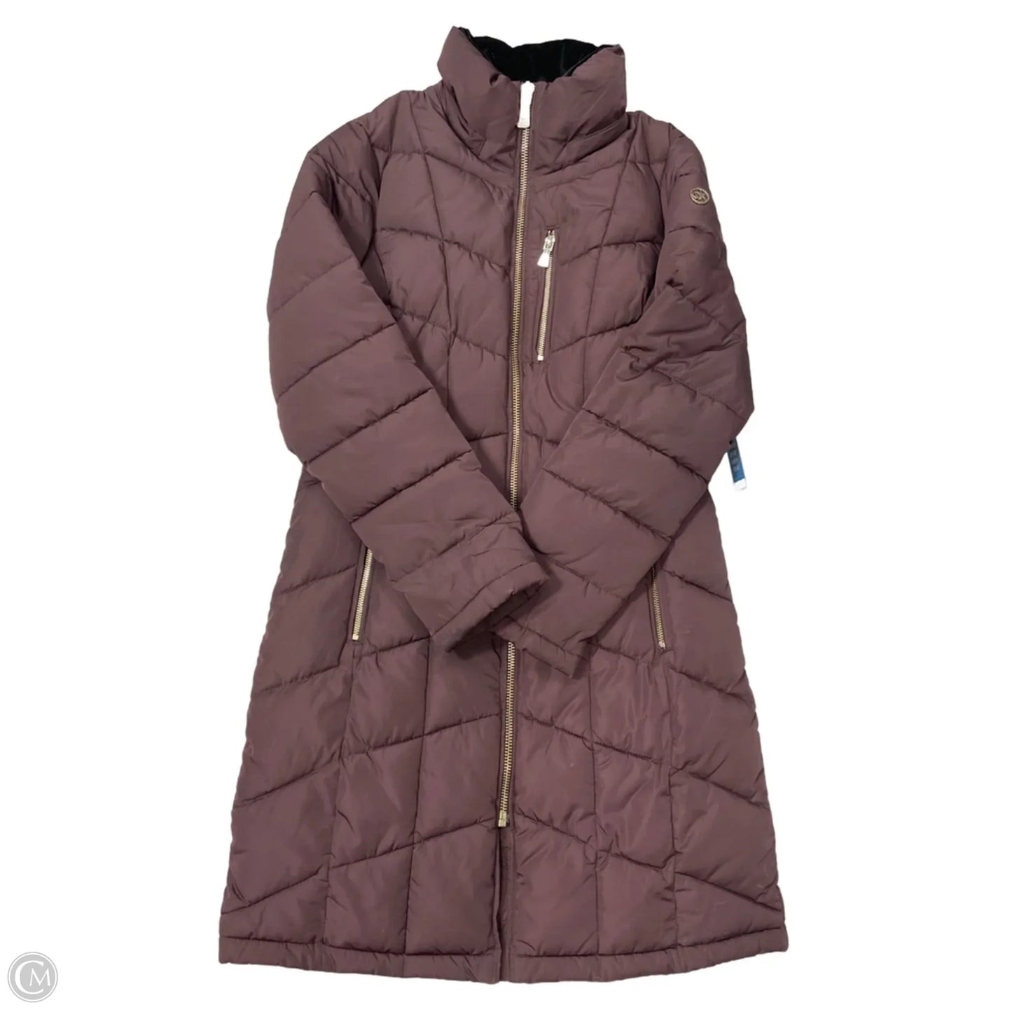 Coat Puffer & Quilted By Calvin Klein In Purple, Size: S