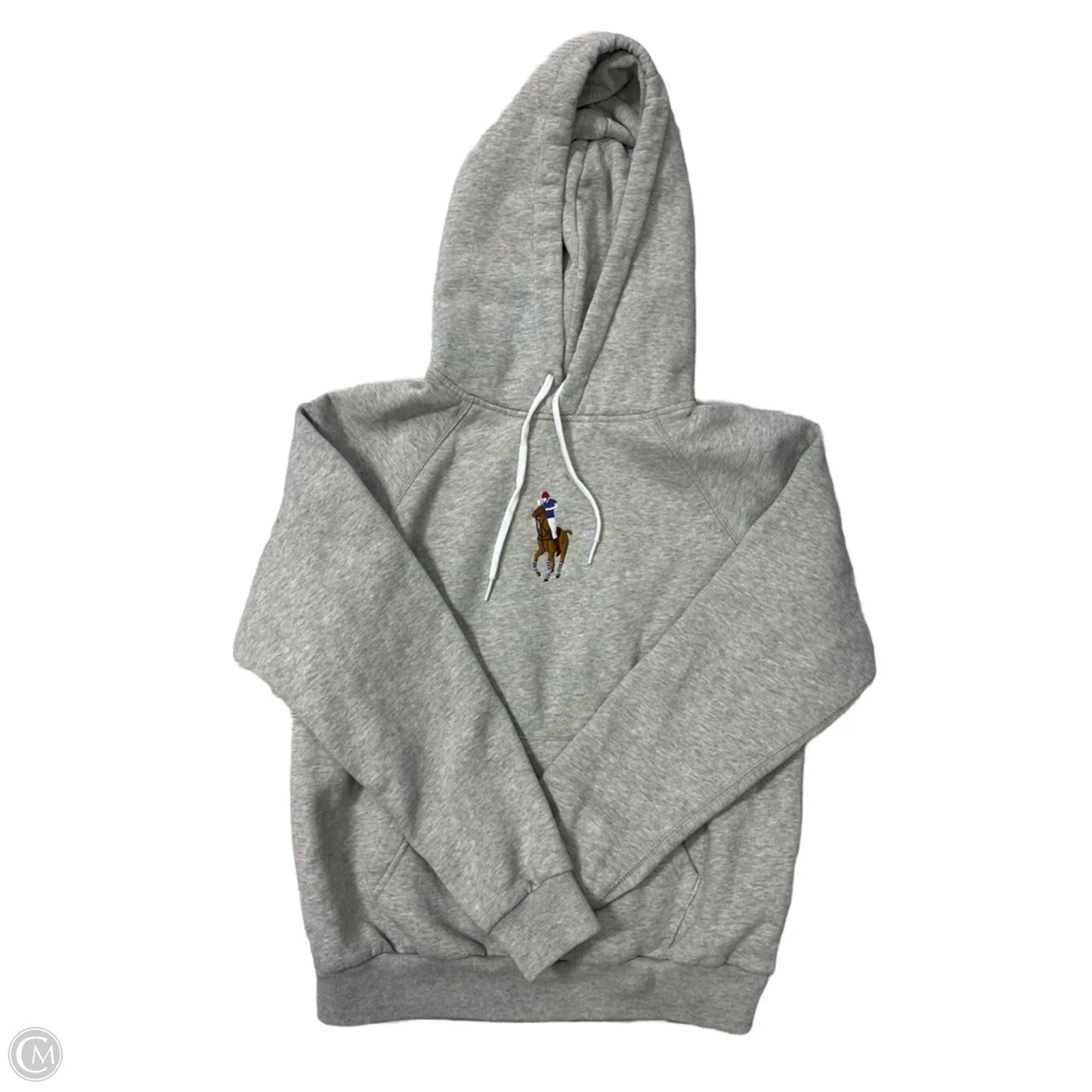 Sweatshirt Hoodie By Polo Ralph Lauren In Grey, Size: Xs