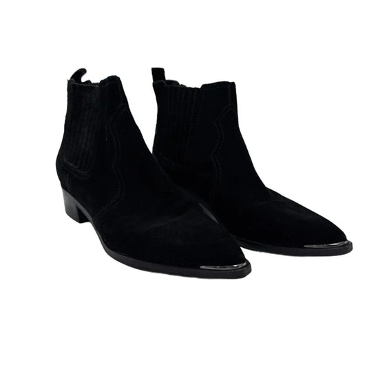 Boots Ankle Heels By Marc Fisher In Black, Size: 6.5