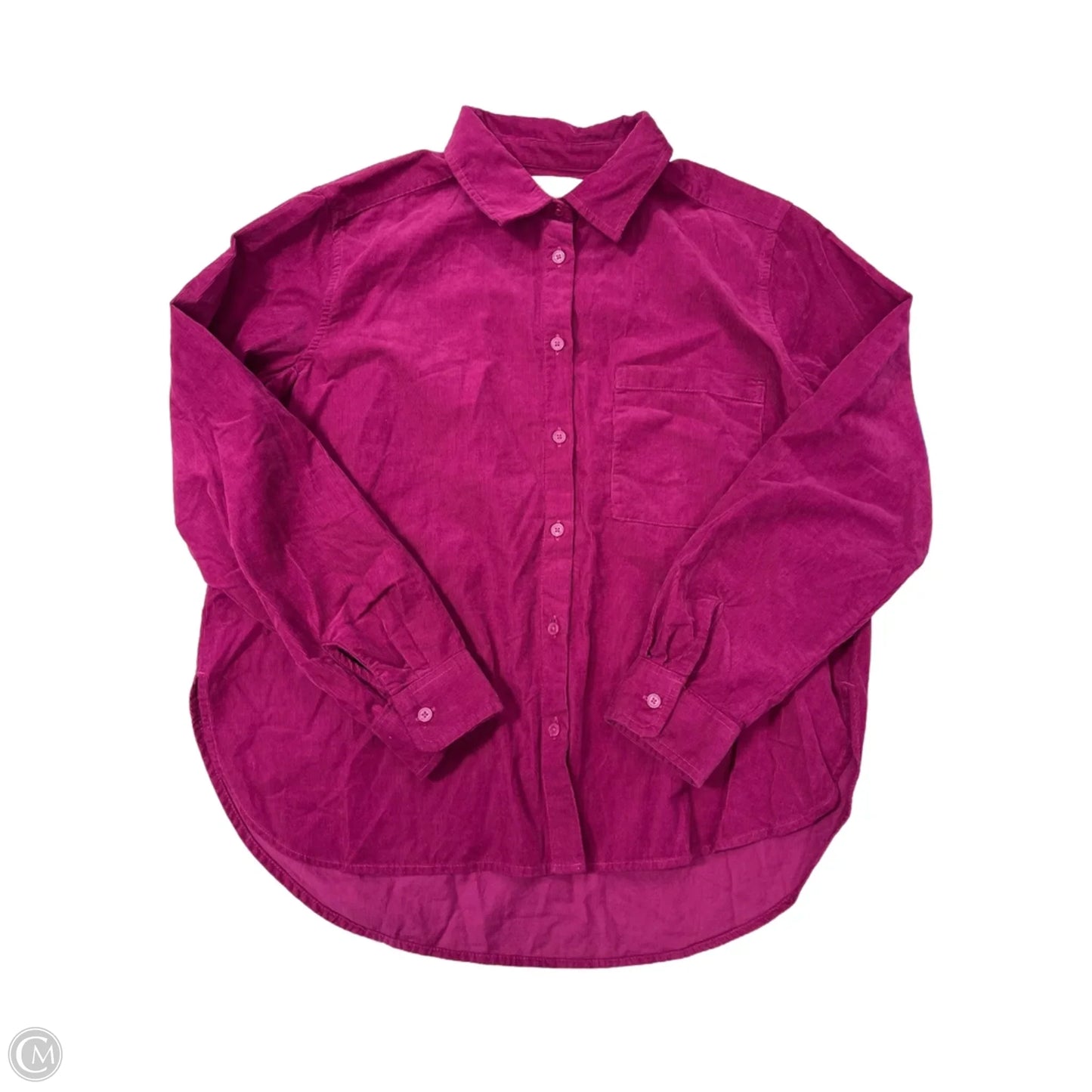 New! Blouse Long Sleeve By Loft In Purple, Size: M