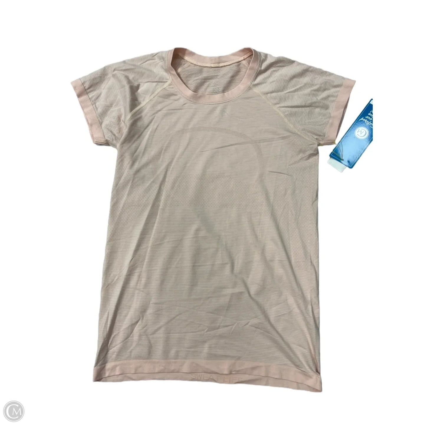 Athletic Top Short Sleeve By Lululemon In Pink, Size: 8