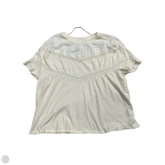 Top Short Sleeve By We The Free In Cream, Size: M