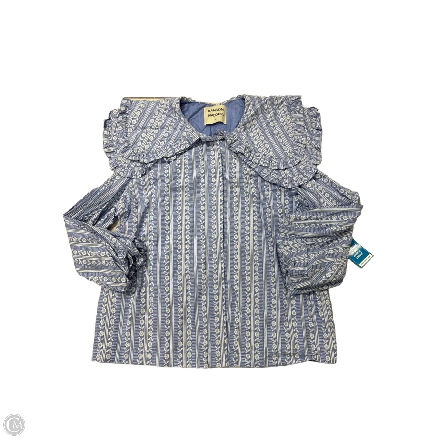 Top Long Sleeve By Damson Madder In Blue, Size: 12