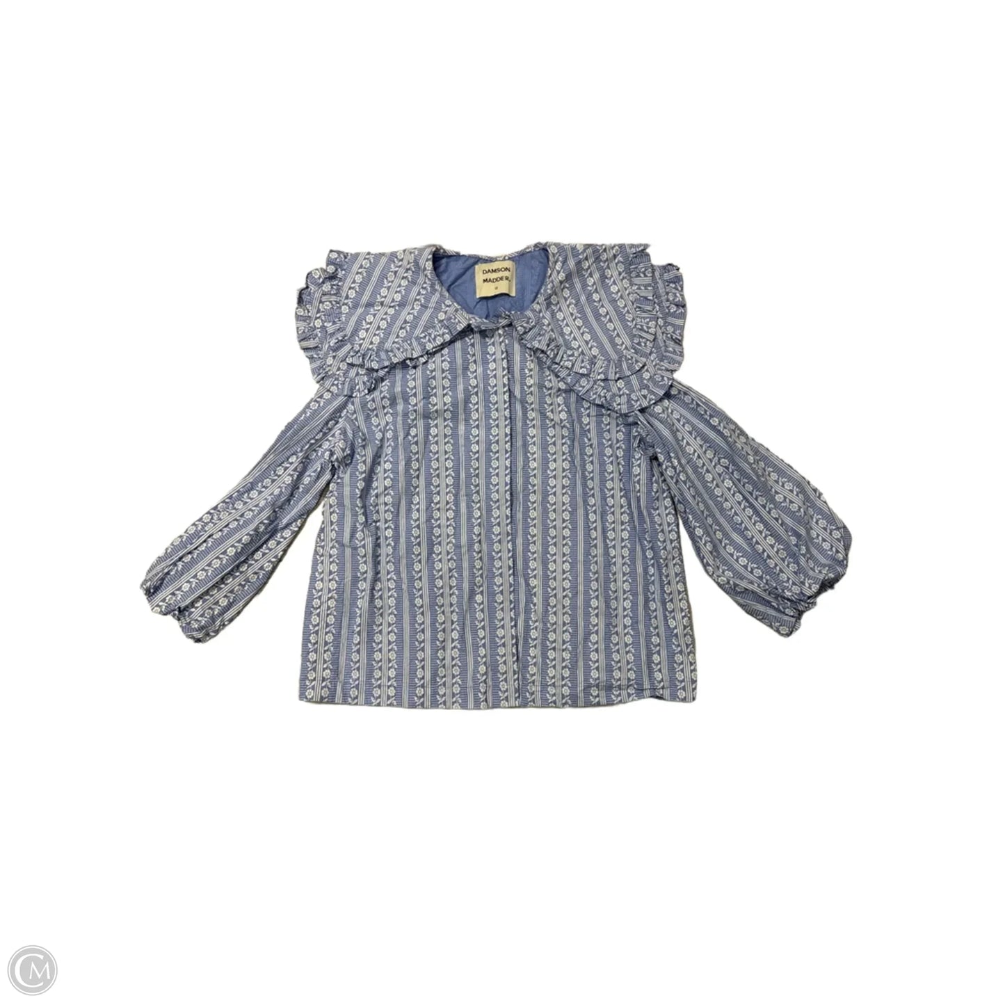 Top Long Sleeve By Damson Madder In Blue, Size: 12
