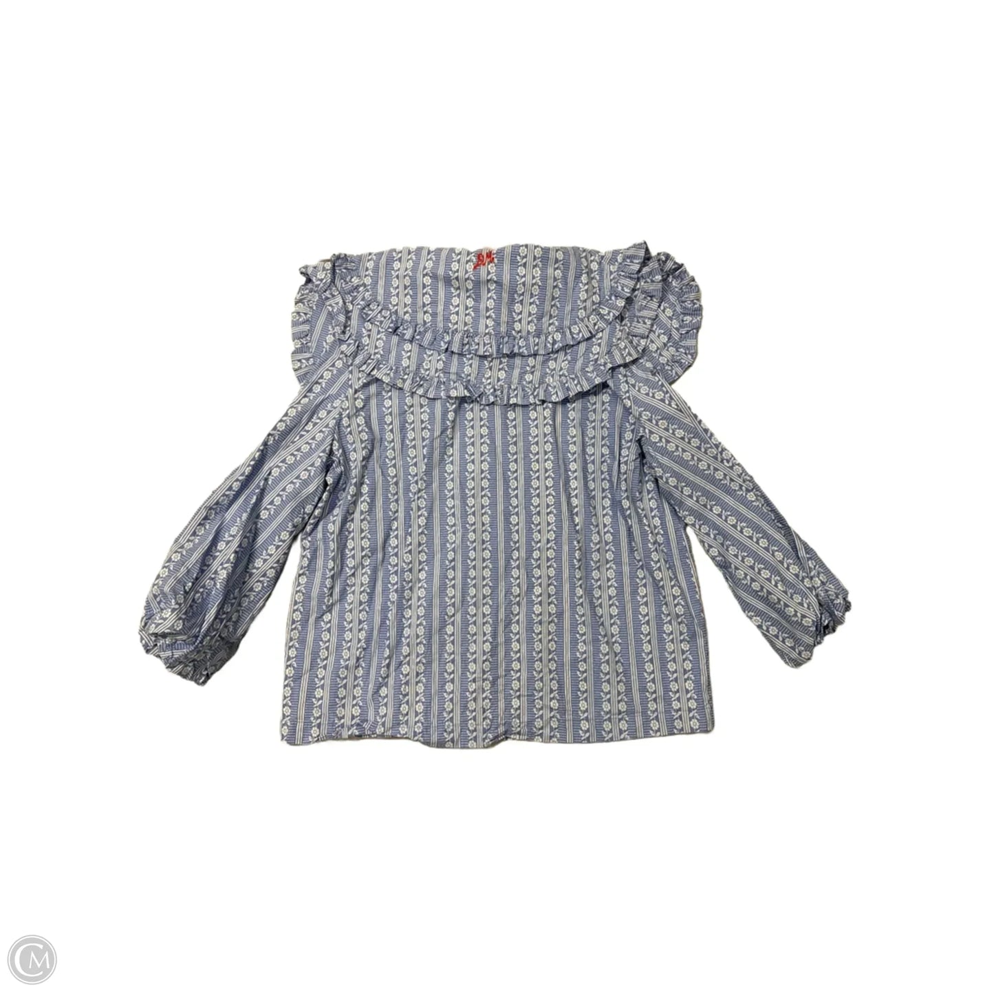 Top Long Sleeve By Damson Madder In Blue, Size: 12