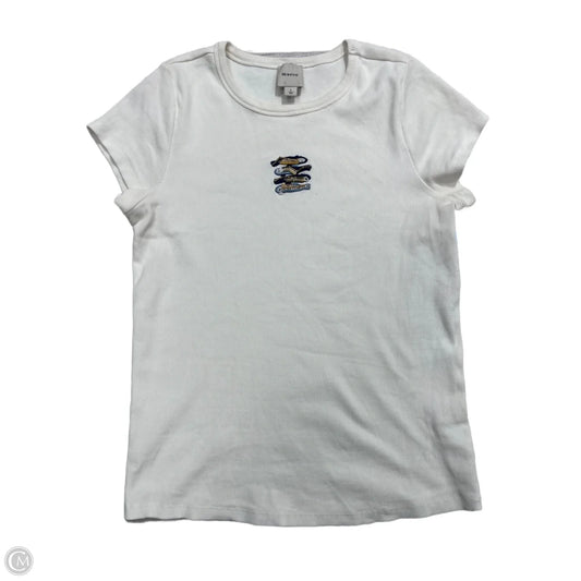 Top Short Sleeve By Maeve In Cream, Size: L