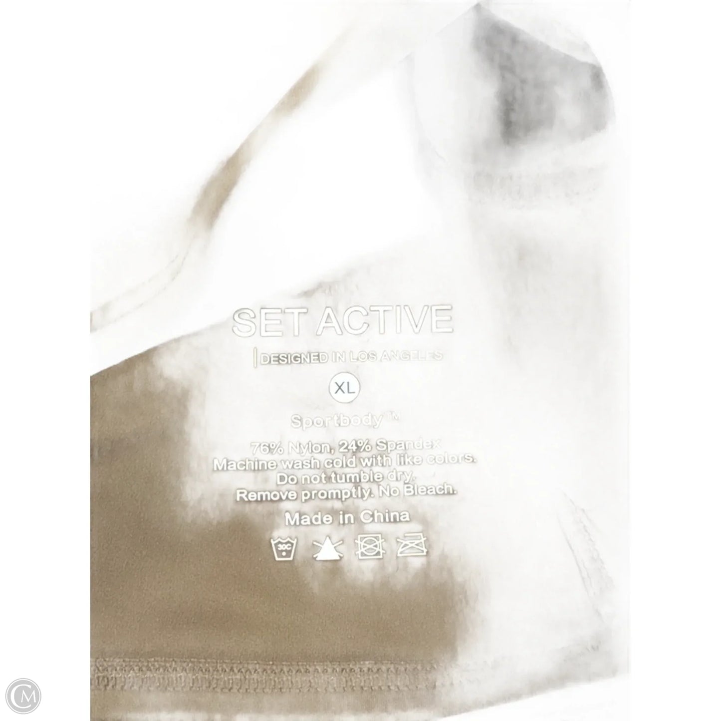 Athletic Bra By Set Active In Tan, Size: Xl