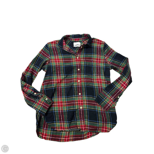 Blouse Long Sleeve By J. Crew In Multi-colored, Size: S