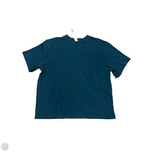 Athletic Top Short Sleeve By Lululemon In Teal, Size: 10