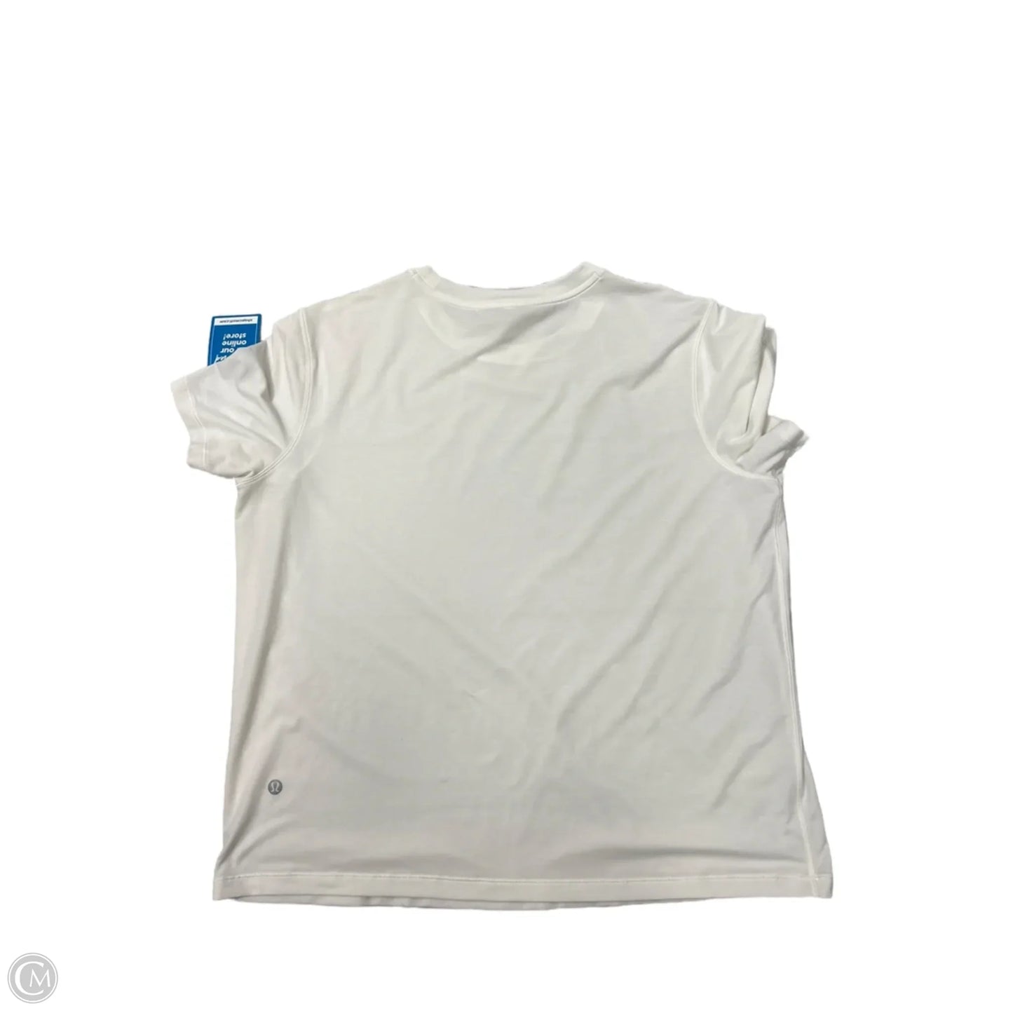 Athletic Top Short Sleeve By Lululemon In White, Size: 12