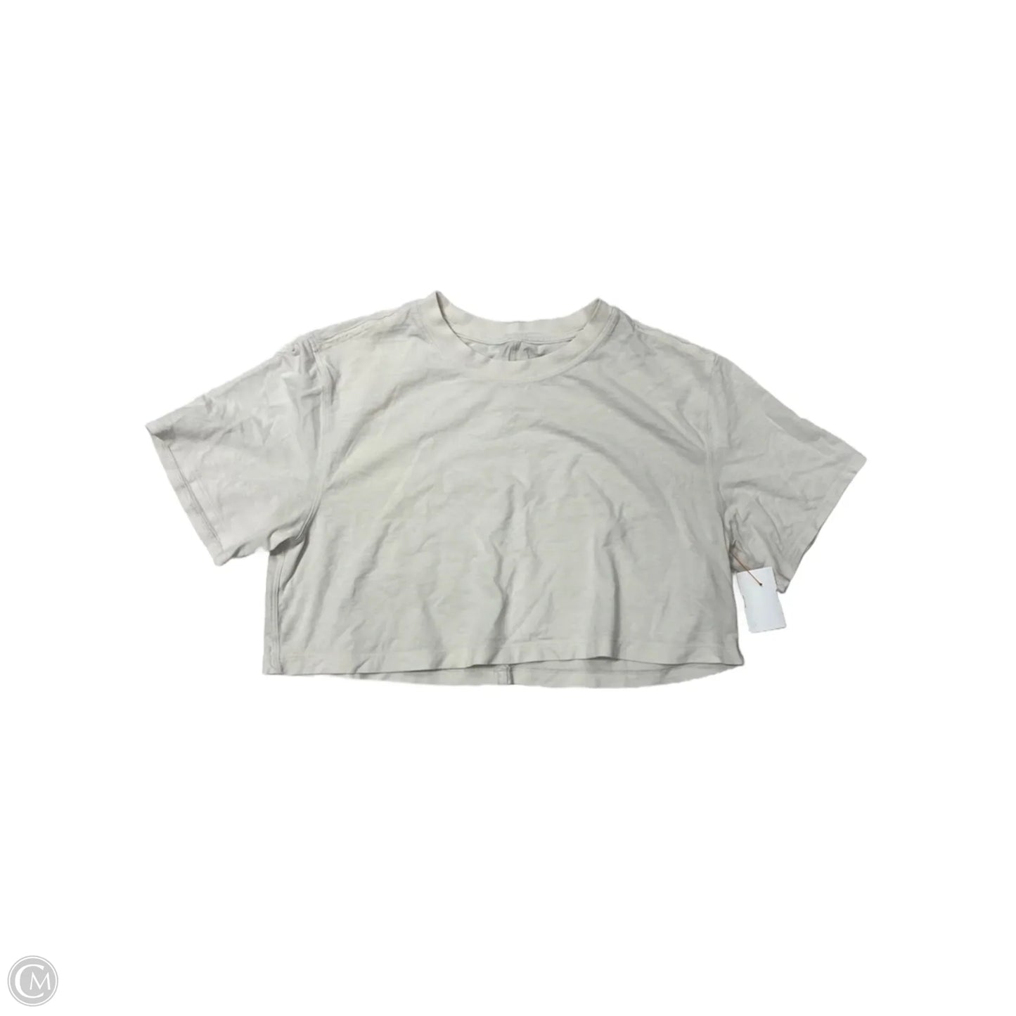 Athletic Top Short Sleeve By Lululemon In Cream, Size: S