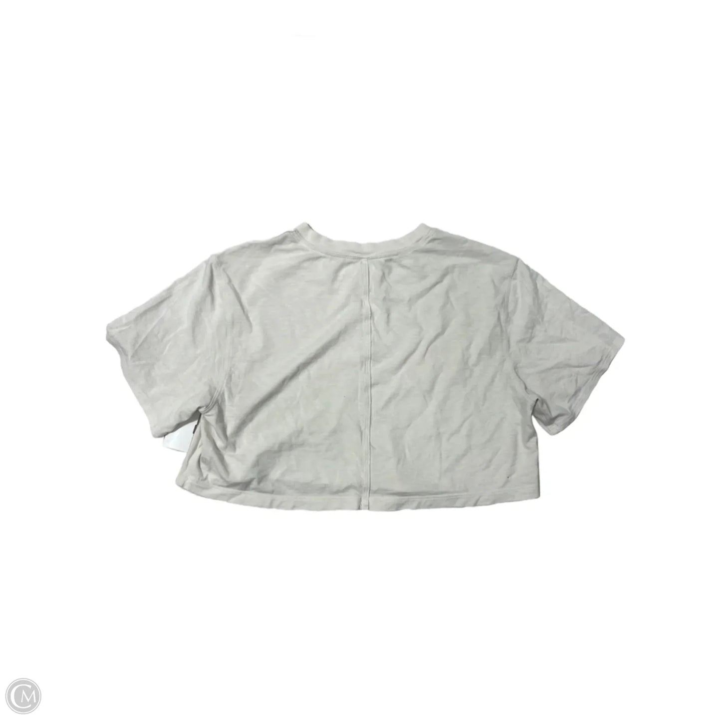 Athletic Top Short Sleeve By Lululemon In Cream, Size: S