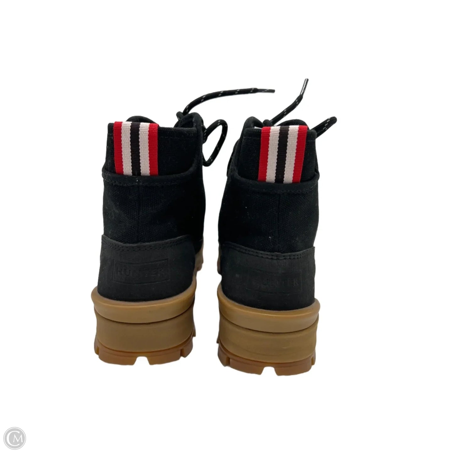 Boots Ankle Flats By Hunter In Black & Brown, Size: 8