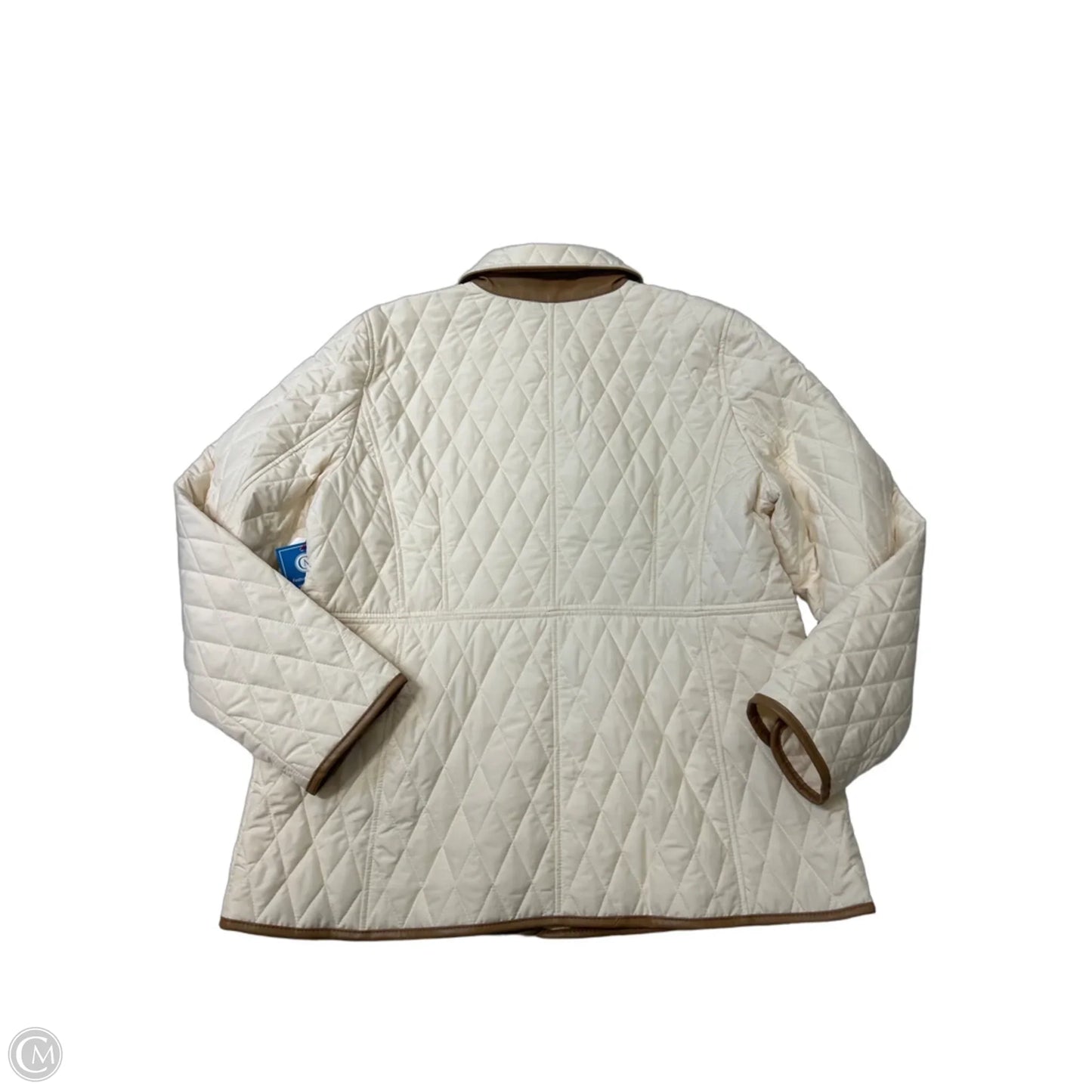 Coat Puffer & Quilted By Chicos In Cream, Size: L
