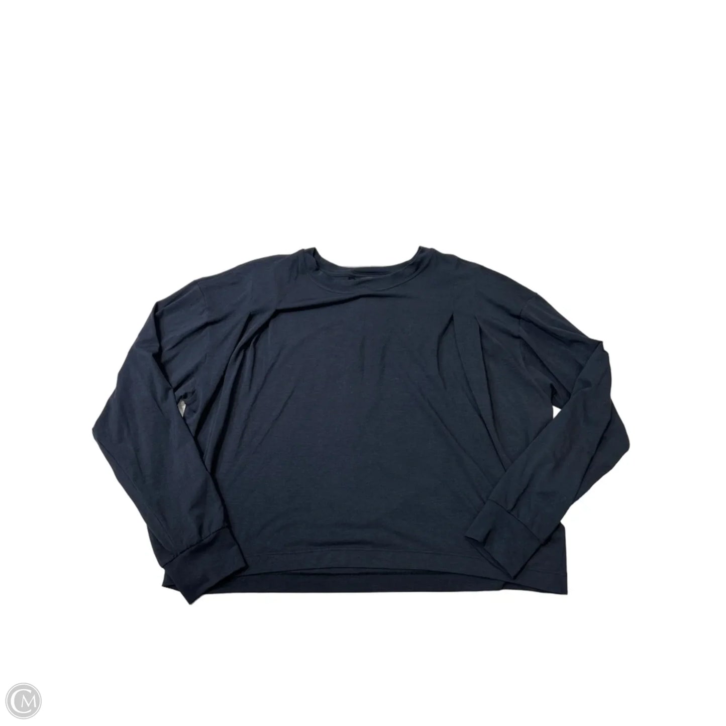 Athletic Top Long Sleeve Collar By Athleta In Black, Size: S