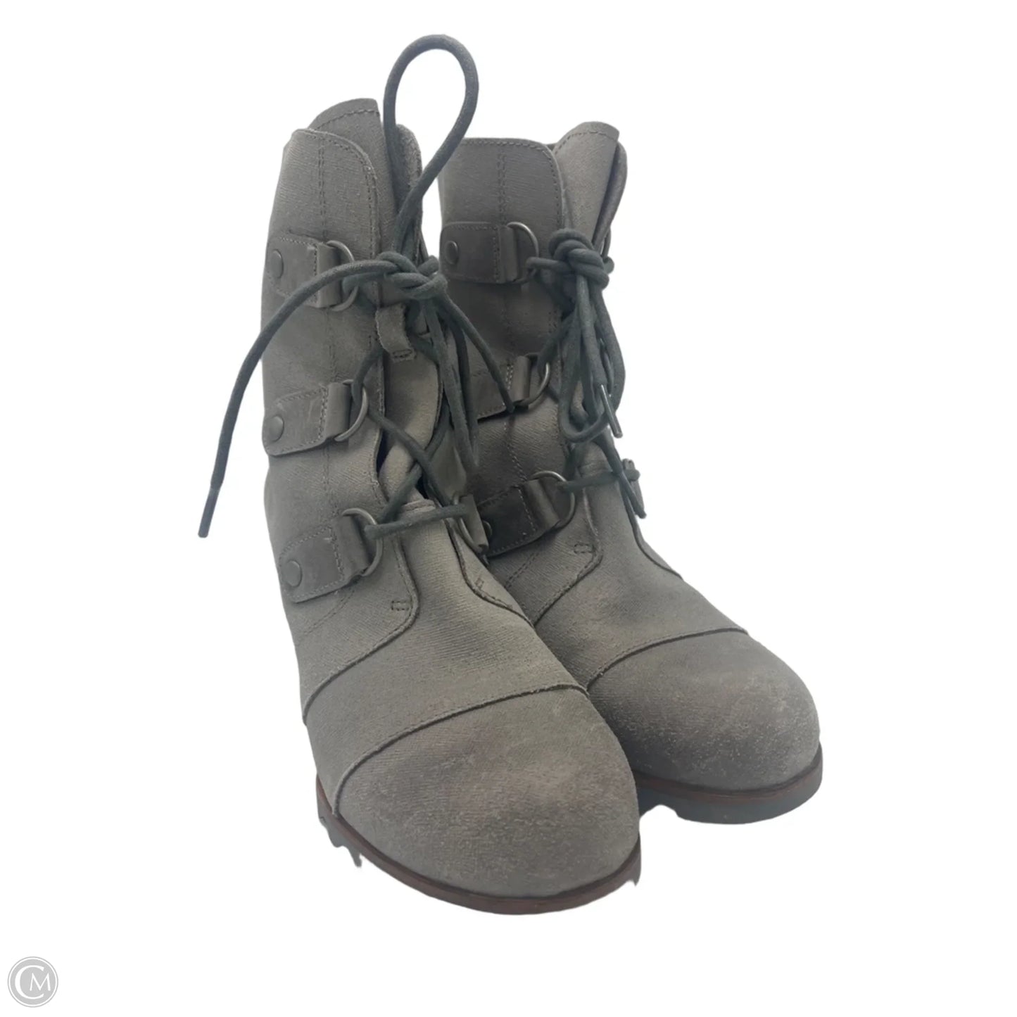 Boots Designer By Sorel In Grey, Size: 8.5
