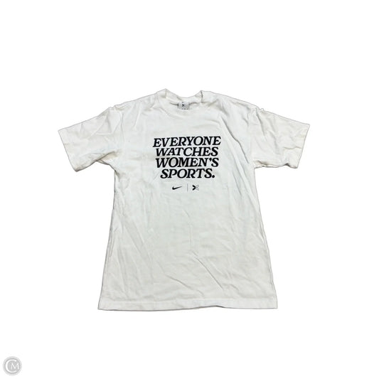 Top Short Sleeve By Nike Apparel In White, Size: Xs