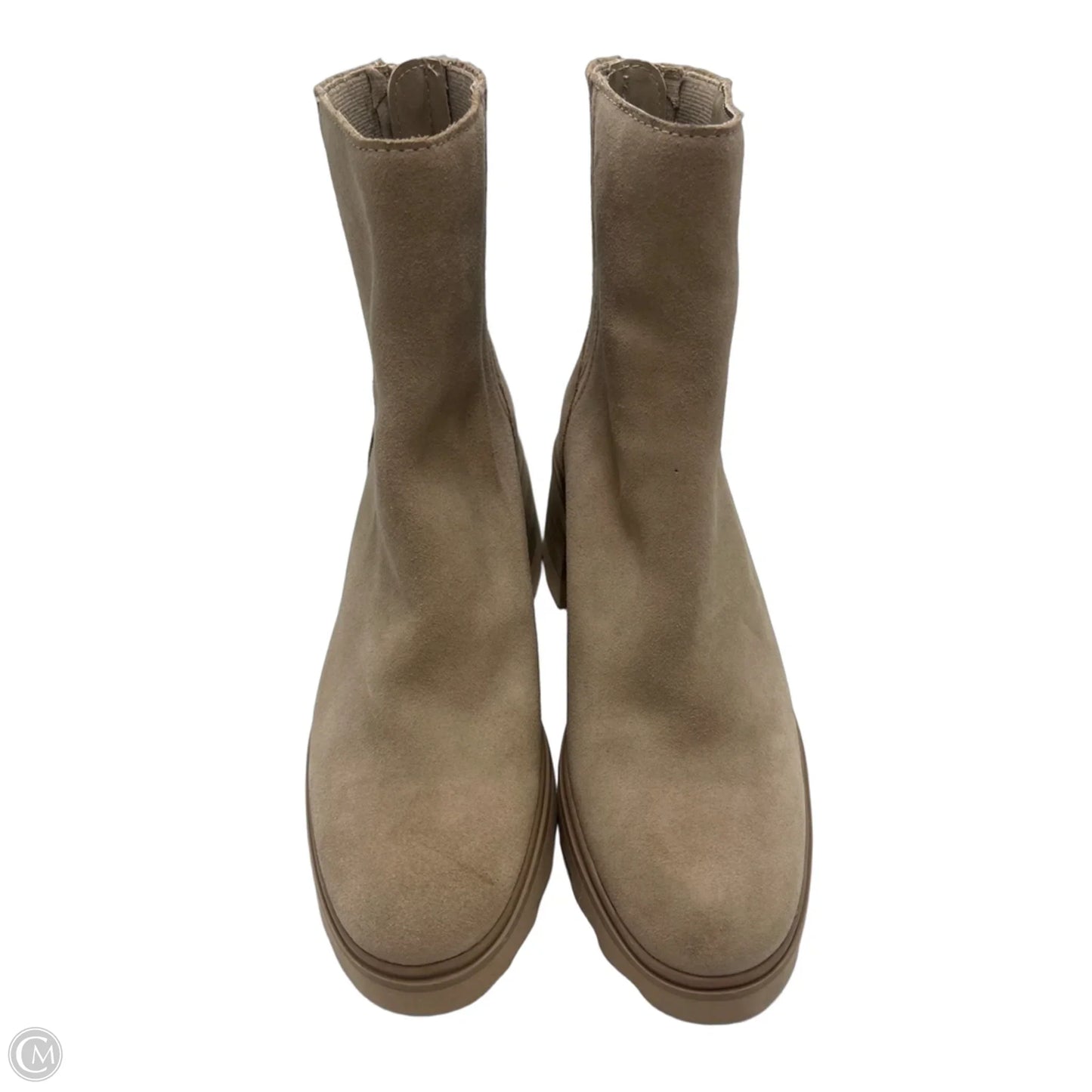 Boots Ankle Heels By Dolce Vita In Taupe, Size: 7.5