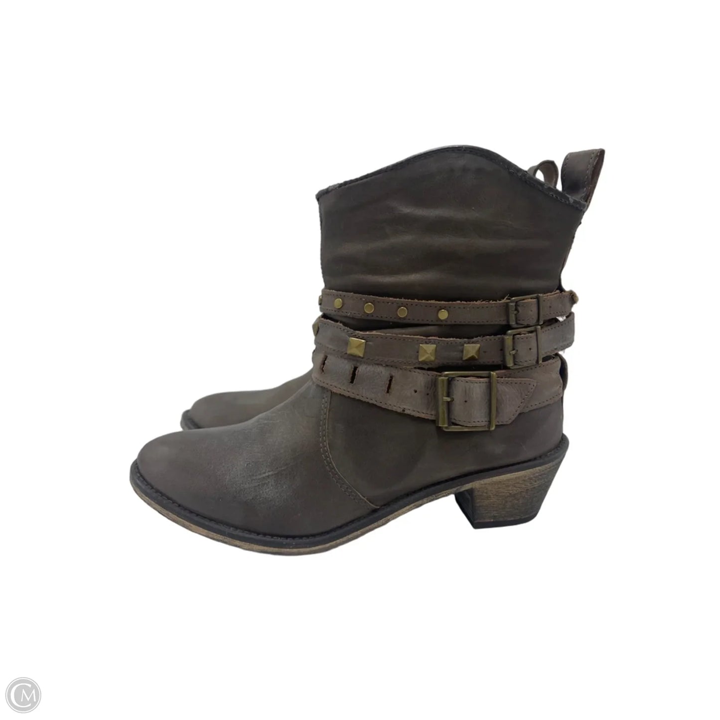 Boots Ankle Heels By Steve Madden In Brown, Size: 7.5