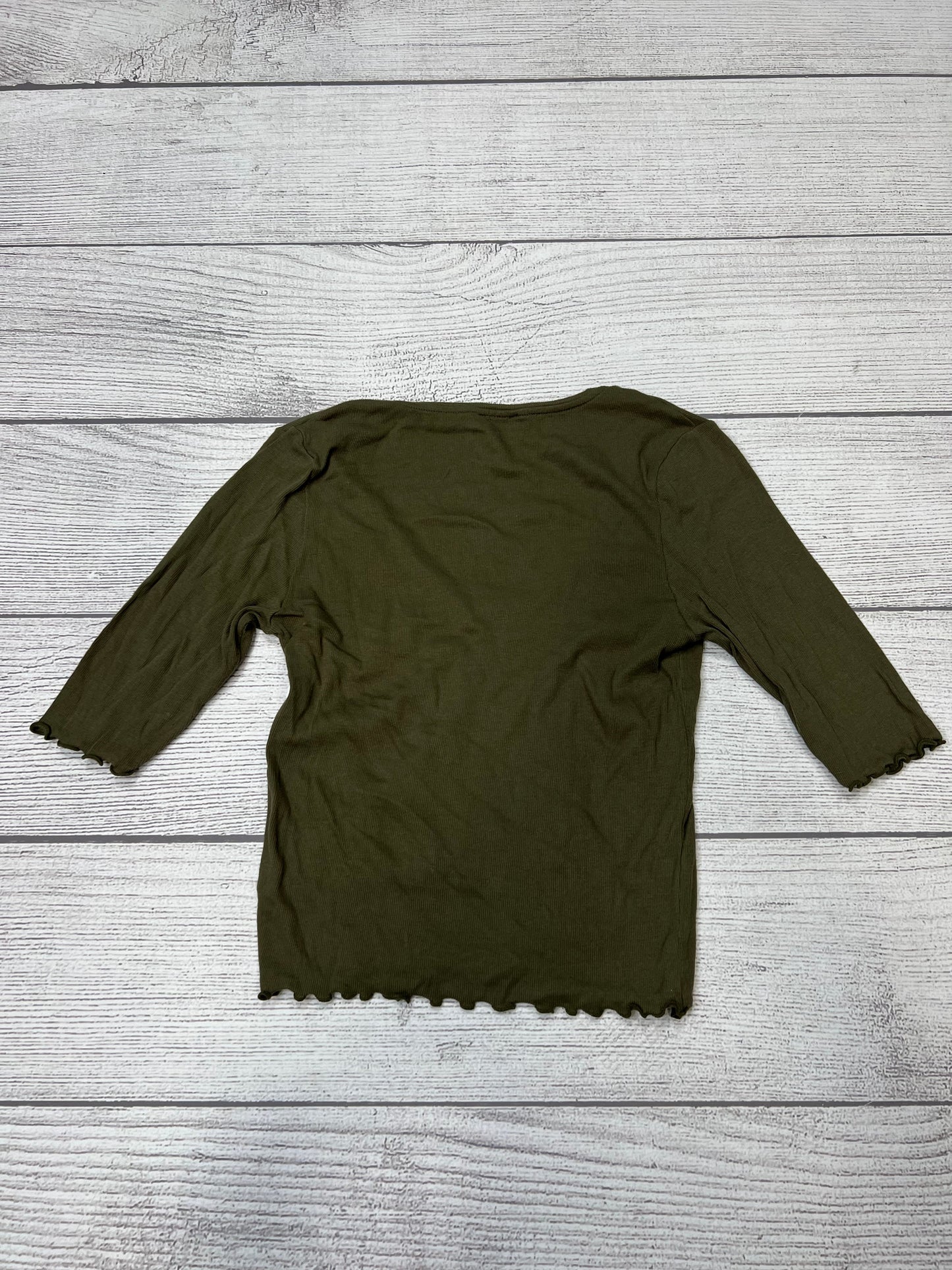 Olive Top Short Sleeve Basic Free People, Size M