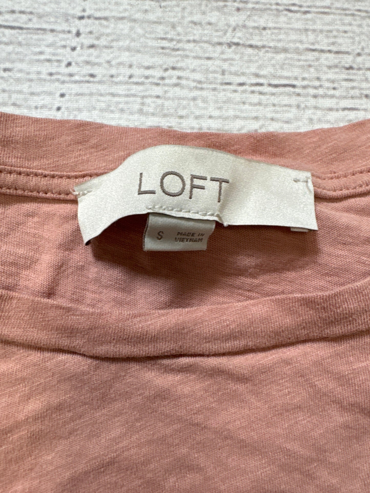 Top Short Sleeve By Loft In Pink, Size: S