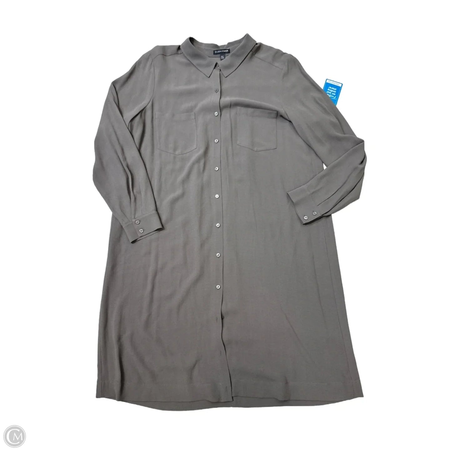 Dress Casual Short By Eileen Fisher In Grey, Size: L