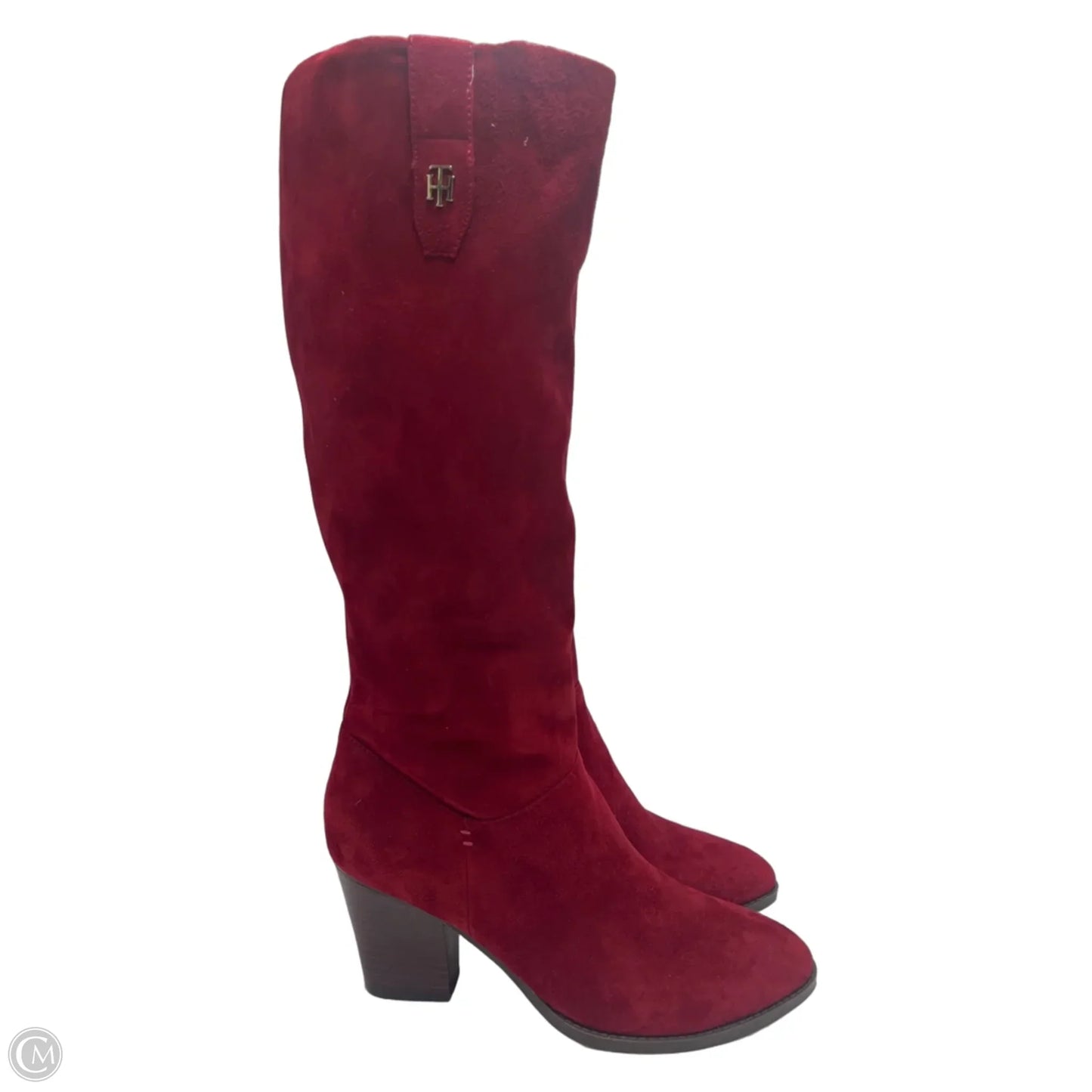 Boots Knee Heels By Tommy Hilfiger In Red, Size: 9