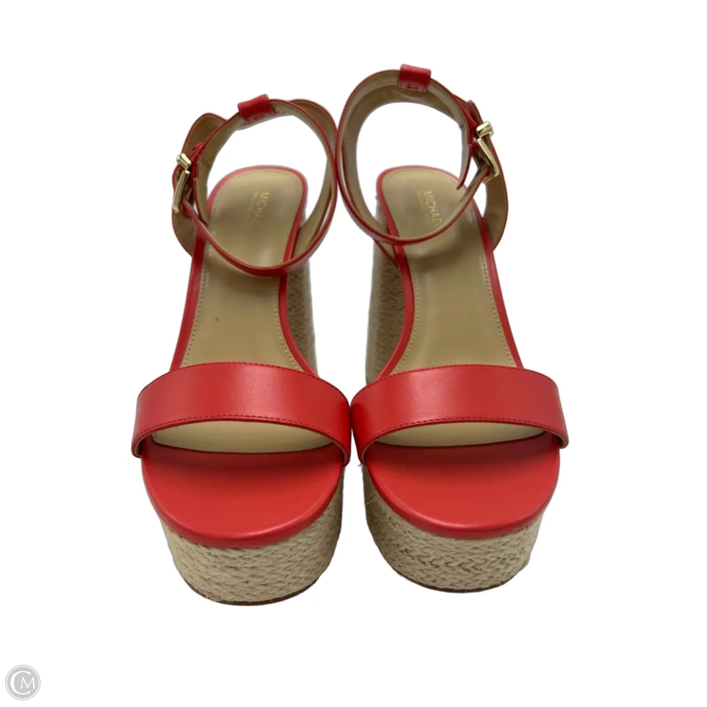Shoes Designer By Michael Kors In Orange & Tan, Size: 8