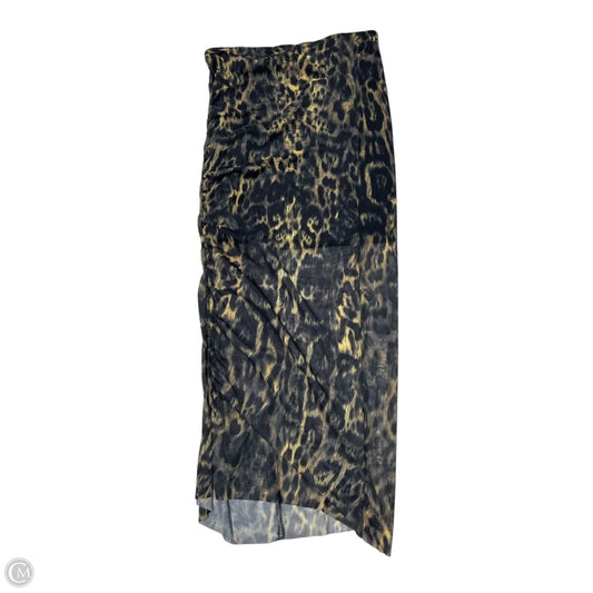 AllSaints Animal-Print Designer Midi Skirt, Size XS