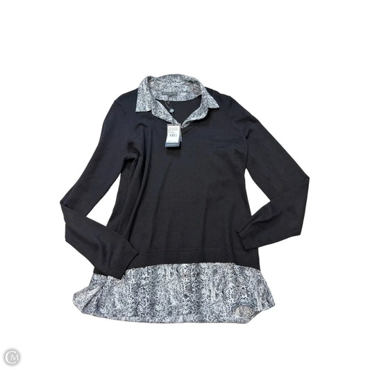 New! Adrianna Papell Long Sleeve Top in Black, Size M