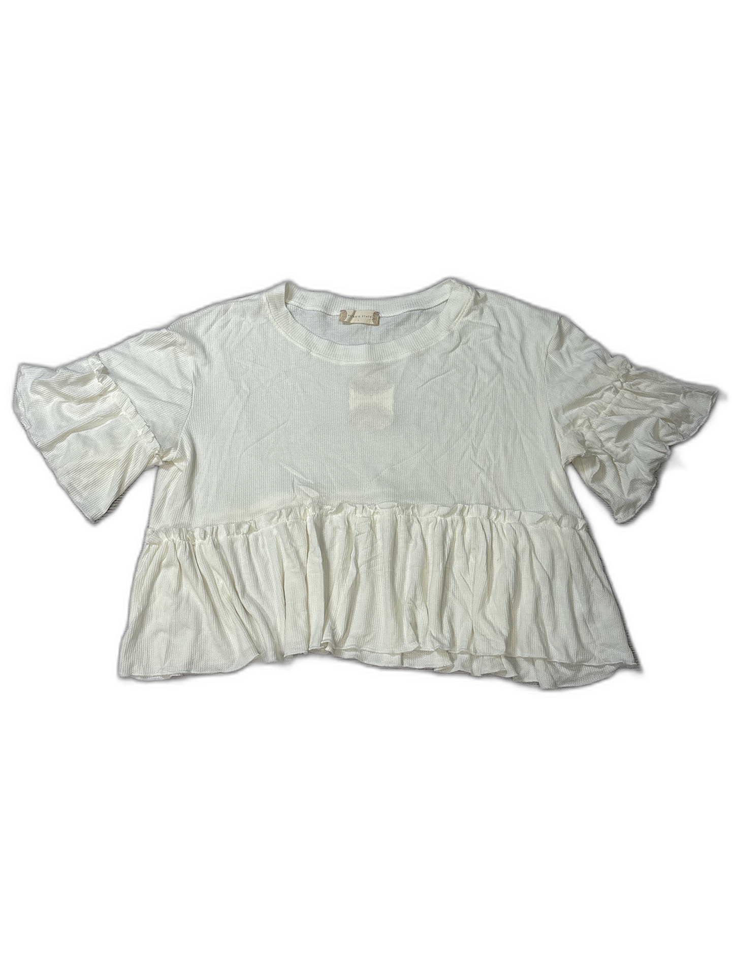 Top Short Sleeve By Altard State In Cream, Size: L