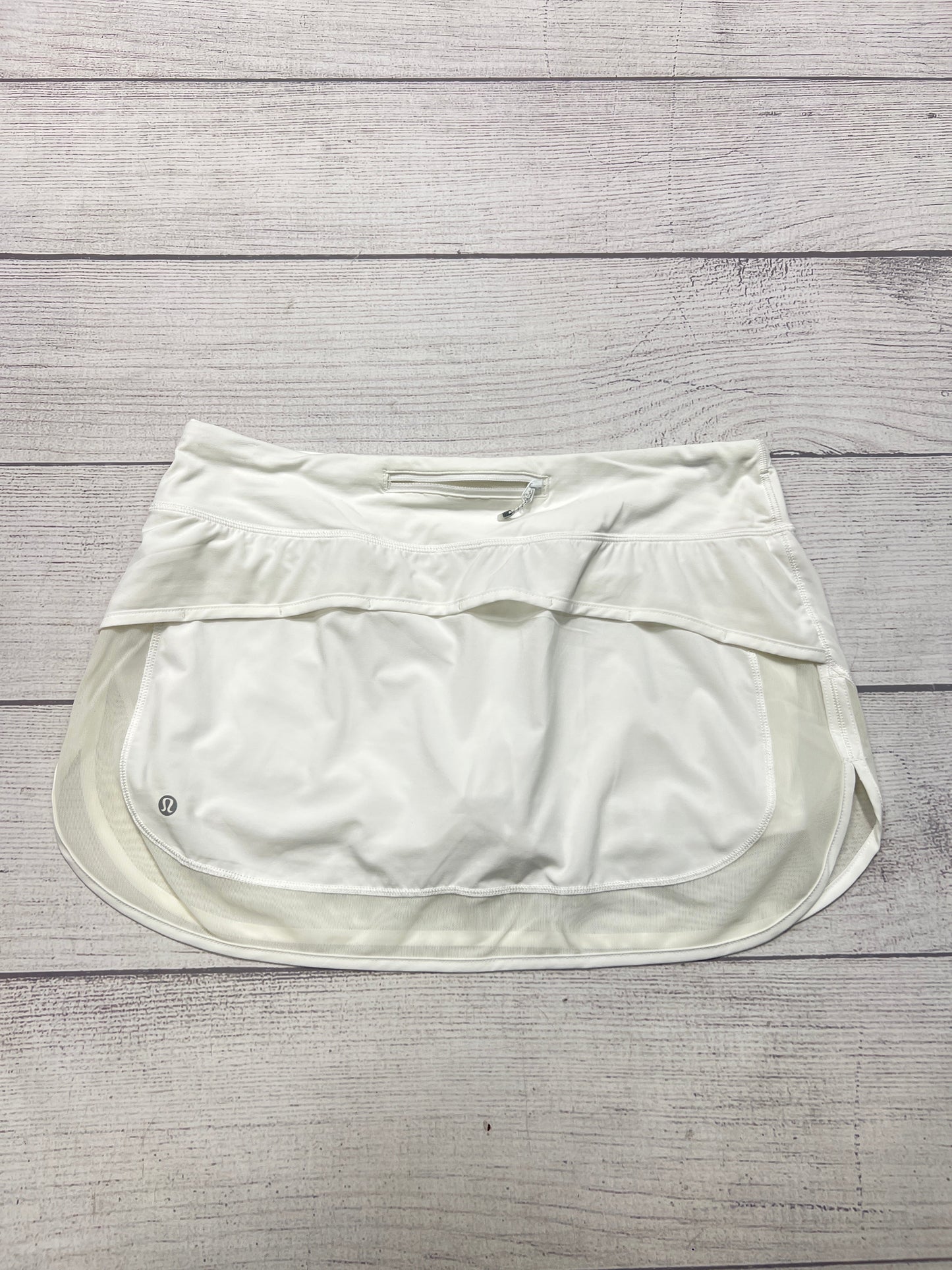 Athletic Skirt By Lululemon In White, Size: 10