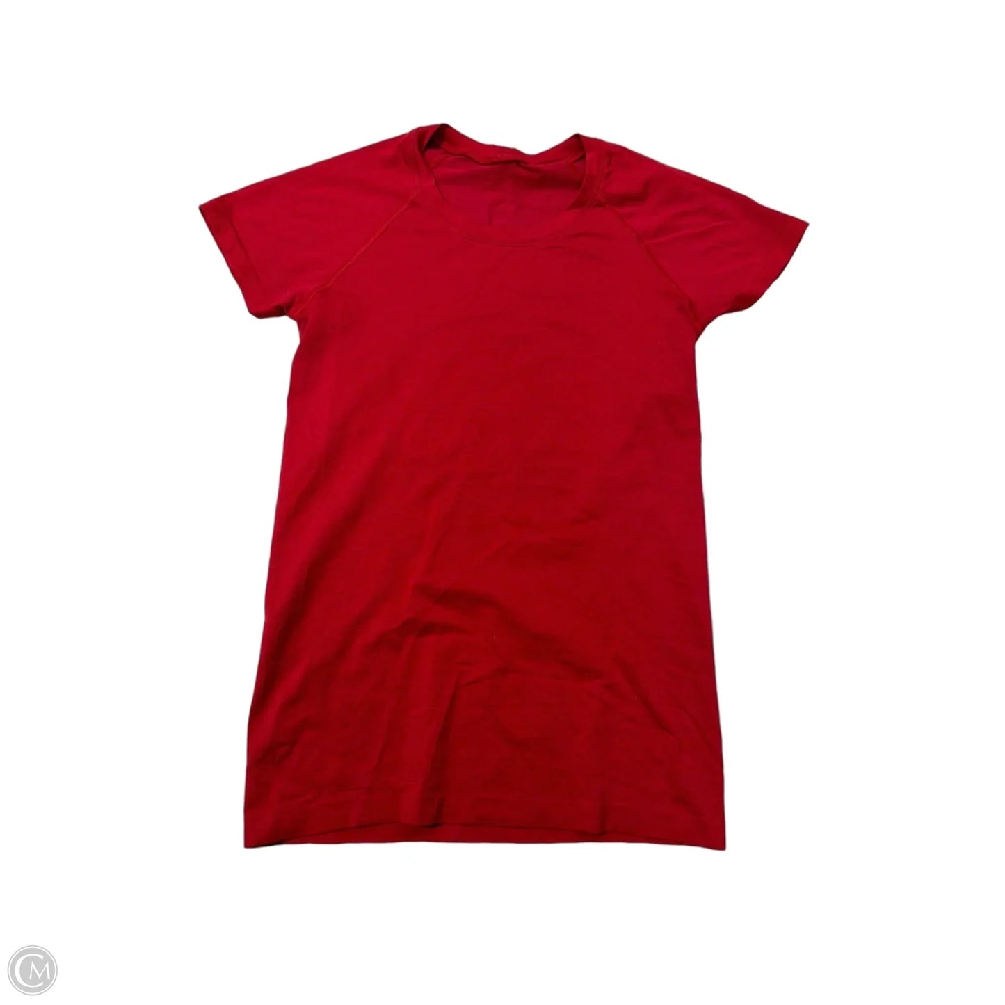 Athletic Top Short Sleeve By Lululemon In Red, Size: M