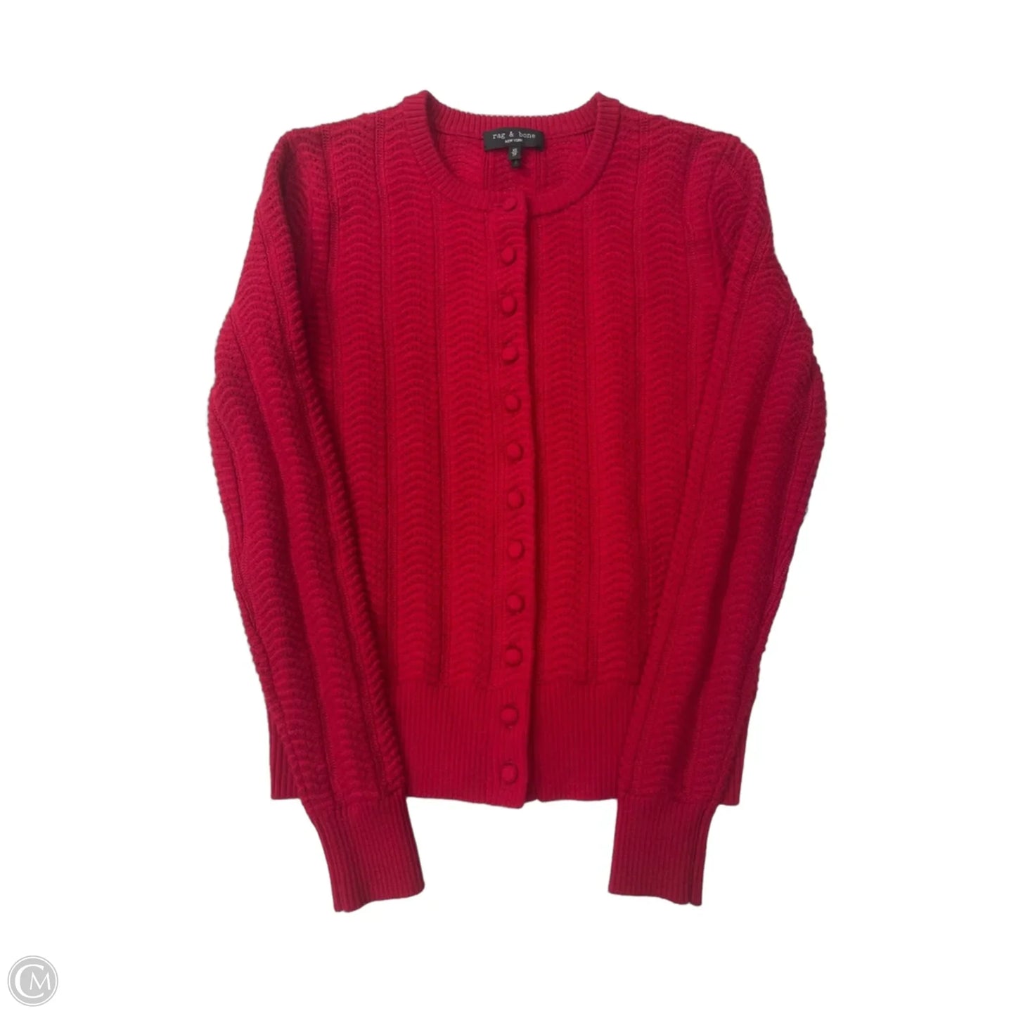 Sweater Cardigan By Rag And Bone In Red, Size: Xs