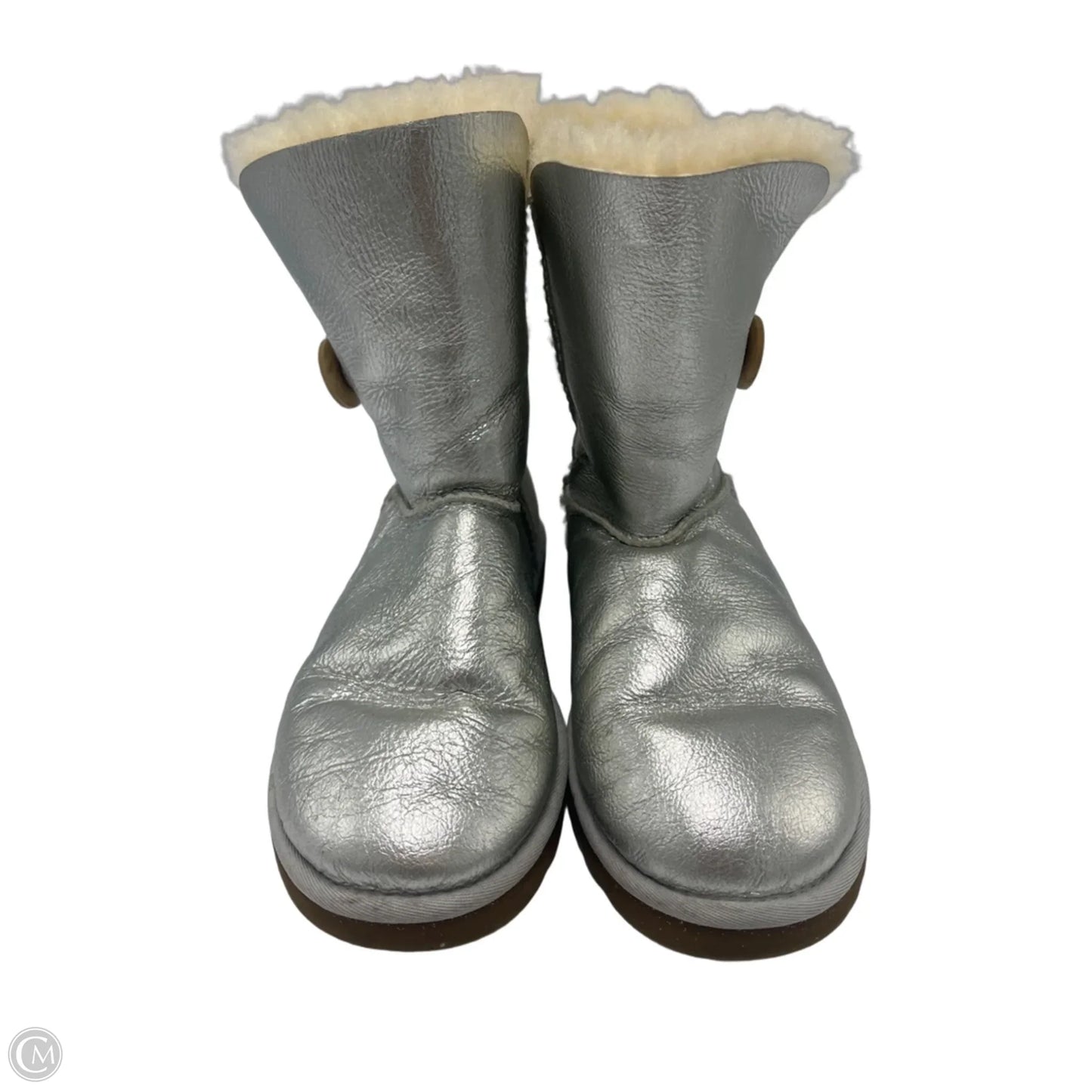 Boots Designer By UGG In Silver, Size: 7