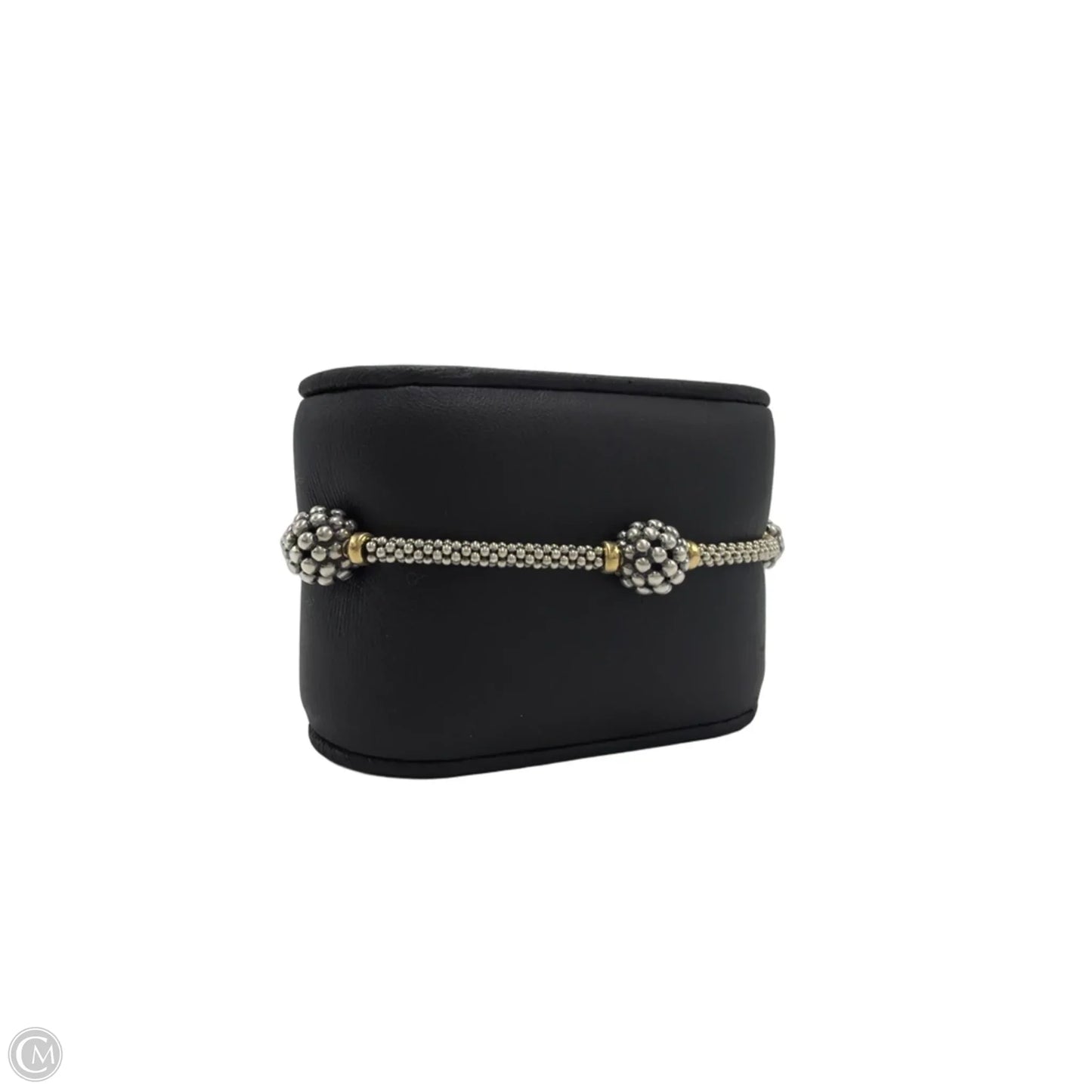 Lagos Three Station Caviar 18K & 925 Silver Designer Bracelet