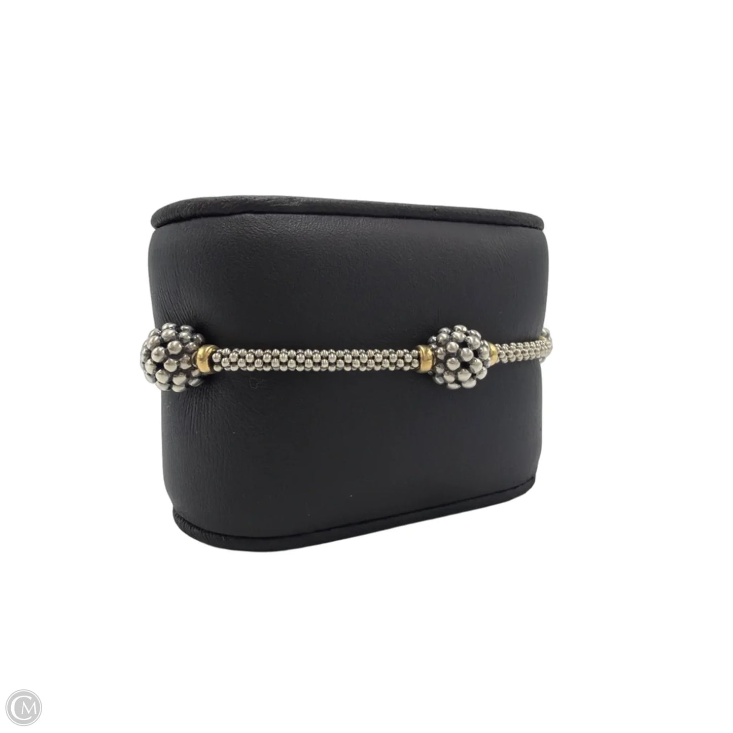 Lagos Three Station Caviar 18K & 925 Silver Designer Bracelet